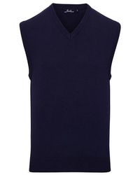 PREMIER - Knitted Sleeveless Sweater Vest - Lyst