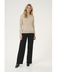 Kaffe - Pullover Regular Fit Cream - Lyst