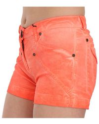 Plein Sud - Mid Waist Cotton Denim Mini Shorts - Lyst
