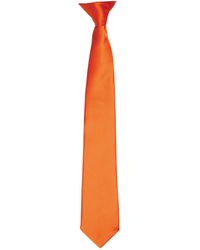 PREMIER - Colours Satin Clip Tie (Terracotta) - Lyst