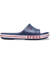 Crocs™ - Bayabnd Wordmark Open Toe Slides - Lyst