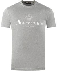 Aquascutum - London Aldis Brand Logo T-Shirt Material_Cotton - Lyst