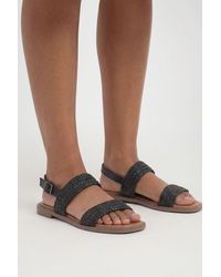 Good for the Sole - For The Soul: Kourtney Rattan Comfort Singback Flat Sandals - Lyst