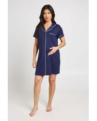 Boohoo - Maternity Piping Detail Short Sleeve Nightie - Lyst