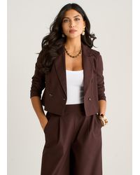 Gini London - Double Breasted Linen Jacket - Lyst