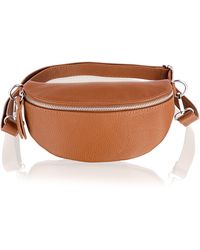 Woodland Leathers - Leather 9.0" Waist Bag With Detachable Adjustable Strap - Lyst