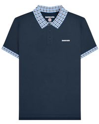 Lambretta - Gingham Collar Big & Tall Polo Shirt Cotton - Lyst