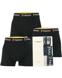 Farah - Saginaw 3 Pack Boxershort In Zwart - Lyst