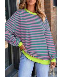 Everyday the Label - Striped Pullover Sweatshirt - Lyst