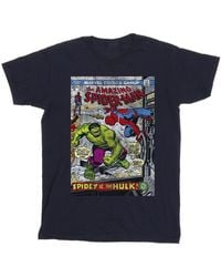 Marvel - Spider- Vs Hulk Cover T-Shirt Cotton - Lyst