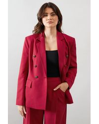 Wallis - Military Button Double Breasted Blazer - Lyst