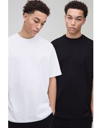 BoohooMAN - 2 Pack Oversized Heavyweight Crew Neck T-shirts - Lyst