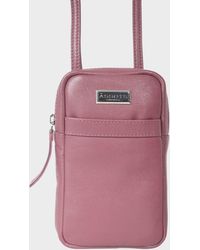 Assots London - 'Leo' Real Leather Crossbody Mobile Phone Bag - Lyst
