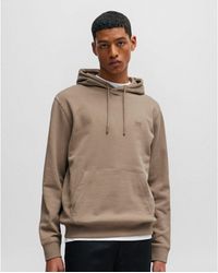 BOSS - Boss Wetalk Pullover Hoodie With Logo Patch - Lyst
