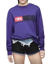 DIESEL - F Arap Sweatshirts Crew Neck Oversized Classic Pullover Sweaters - Lyst