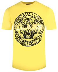 Roberto Cavalli - Circular Tiger Design T-Shirt Cotton - Lyst