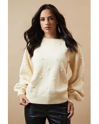 Oasis - Bobble Knit Crew Neck Jumper - Lyst