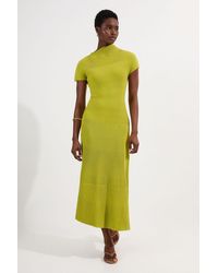 Karen Millen - Stitch Detail Knit Midi Dress - Lyst