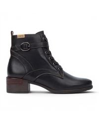 Pikolinos - Leather Lace-Up Mid-Heel Ankle Boots - Lyst