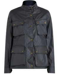 Belstaff - Fieldmaster 2.0 Dark Waxed Jacket - Lyst