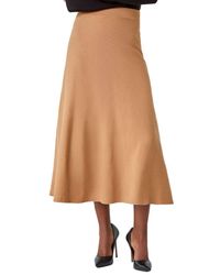 Roman - Plain Knitted Midi Skirt - Lyst