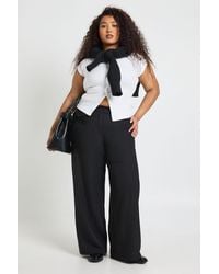Boohoo - Plus Woven Pocket Detail Wide Leg Trouser - Lyst