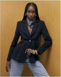 River Island - Blazer Long Sleeve Cinched Waist - Lyst