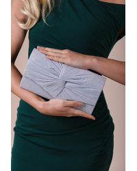 SVNX - Ruched Bow Clutch Bag - Lyst