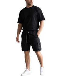 Weekend Offender - Cargo Shorts Elasticated Summer Loopback Fleece Barmuda - Lyst