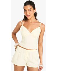 Boohoo - Button Detail Shorts - Lyst