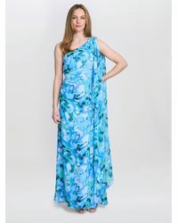Gina Bacconi - Amelie Printed Chiffon Maxi Dress - Lyst