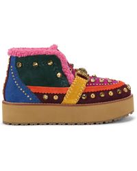 Kurt Geiger - Suede Mansion Cosy Ankle Boots - Lyst