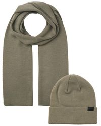 Jack & Jones - Jolly Knit Gift Box Adults Moss Hat & Scarf Set - Lyst