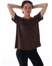 Penti - Oversized Long Knit Crew Neck T-Shirt - Lyst