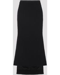 Lanvin - Rokken ,Zwart ,Wol Dameskleding Rokken Zwart Aw 25 - Lyst