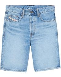 DIESEL - Slim Short Denim Shorts Cotton - Lyst