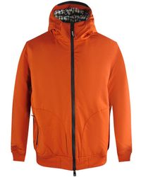 Aquascutum - Active Hooded Rust Jacket - Lyst