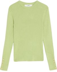 Secret Label - Ribbed Button Detail Crew Neck Jumper - Lyst