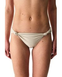 Penti - Devon Ruched Side Glitter Mid-Waist Bikini Bottom - Lyst