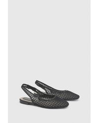 Oasis - Shauna Faux Leather Lace Slingback Ballet Pumps - Lyst