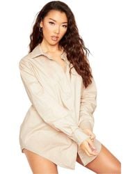 Missy Empire - Missy Empire /Ladies Plain Oversized Shirt Dress - Lyst