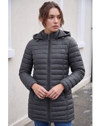 Roman - Petite Metallic Finish Quilted Puffer Coat - Lyst