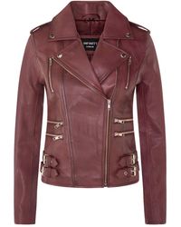 Infinity Leather - Brando Biker Jacket-Loddon - Lyst
