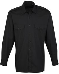 PREMIER - Long Sleeve Pilot Plain Work Shirt - Lyst