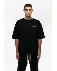 Good For Nothing - Black Oversized Cotton Printed Short Sleeve T-shirt - Lyst