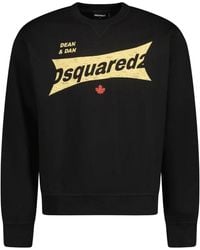 DSquared² - Cool Fit Logo Crew Neck Jumper Cotton - Lyst