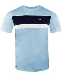 Weekend Offender - Weekend Overtreder Korte Mouw Blauw Crew Hals Kruiswoord T-shirt Wosts503 - Lyst