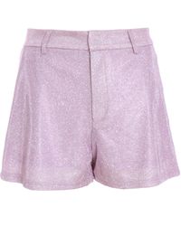 Quiz - Lilac Glitter Tailored Shorts - Lyst