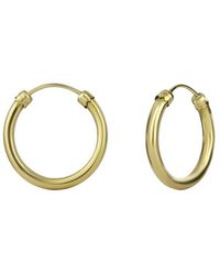 The Jewellery Stockroom - 20Mm Rolled Tube Hoop Earrings Plated - Lyst