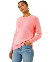 Roman - Plain Soft Crew Neck Jumper - Lyst